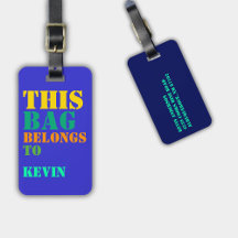 Bag Attention Namn Adress Personlig Neon