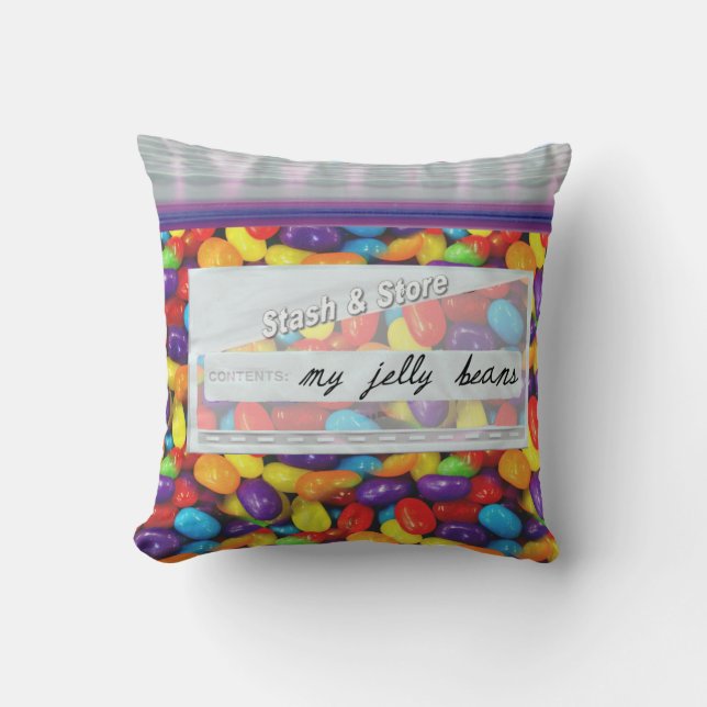 Bag av Candy Jelly Beans Decorative Dekorativ kudd Kudde (Framsida)