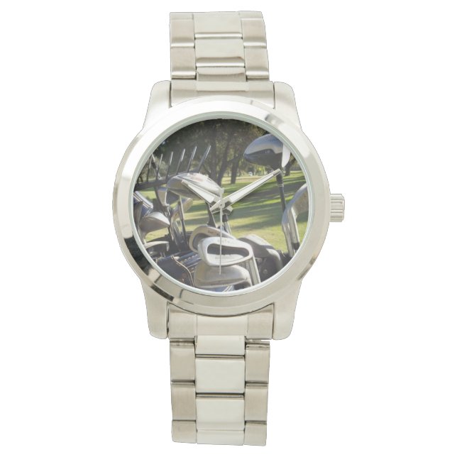 Bag av Golf-Klubbar, check, Armbandsur (Framsida)