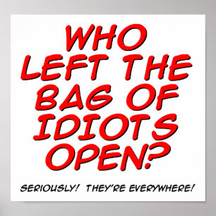 Bag av Idiots Funny Poster