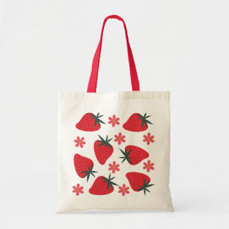 Bag av jordgubbsdesign tygkasse
