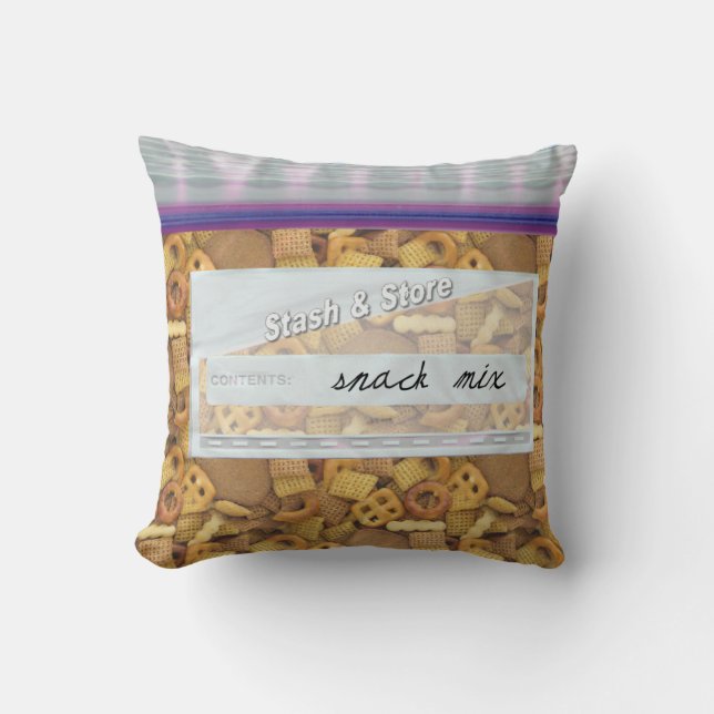 Bag av Snack-blandning av Snacks-dekorativa Dekora Kudde (Framsida)