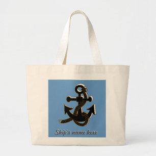 Bag - Boat Anchor och Namn Jumbo Tygkasse