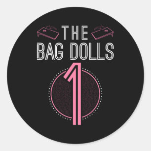 Bag Dolls 1 Cornhole Team Jerseys Backprint Runt Klistermärke