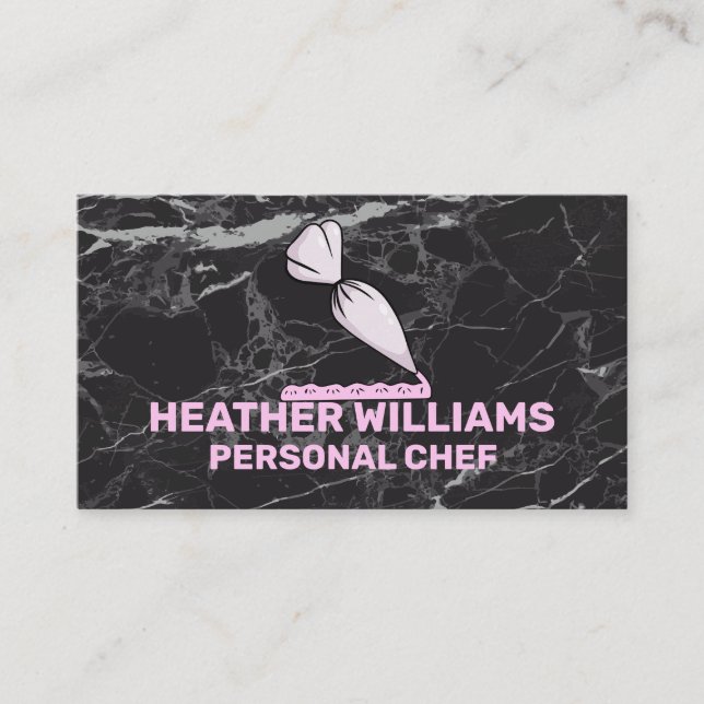 Bag för bakverk | Icing Frosting Visitkort (Framsida)