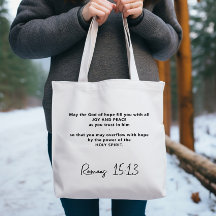 Bag för Bible verse inspirational Romans Tote