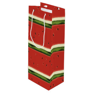Bag för Bright Red Watercolor Watermelon Vin