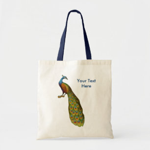Bag för peacock Art Animal Tote Tygkasse