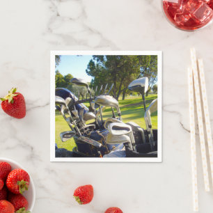Bag Fullt av Golf-Klubbar, Pappra Party-blöjor Pappersservett