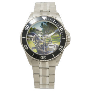 Bag Fullt av Golf Klubbs, Manar Wrist Watch Armbandsur