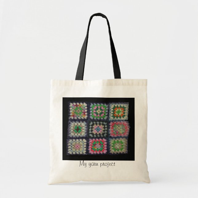 Bag - Granny Square Afghan Tygkasse (Framsidan)
