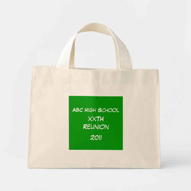 Bag - Grönt-krita Mini Tygkasse (Framsidan)