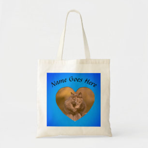 Bag - Katt i Blue Heart Ram Tygkasse