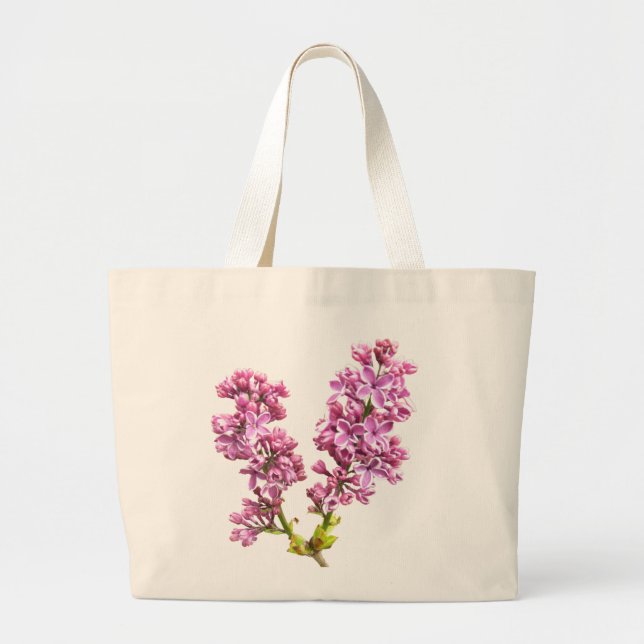 Bag - Lilac-Blommar Jumbo Tygkasse (Framsidan)