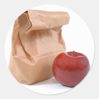 Bag Lunch-klistermärken Runt Klistermärke