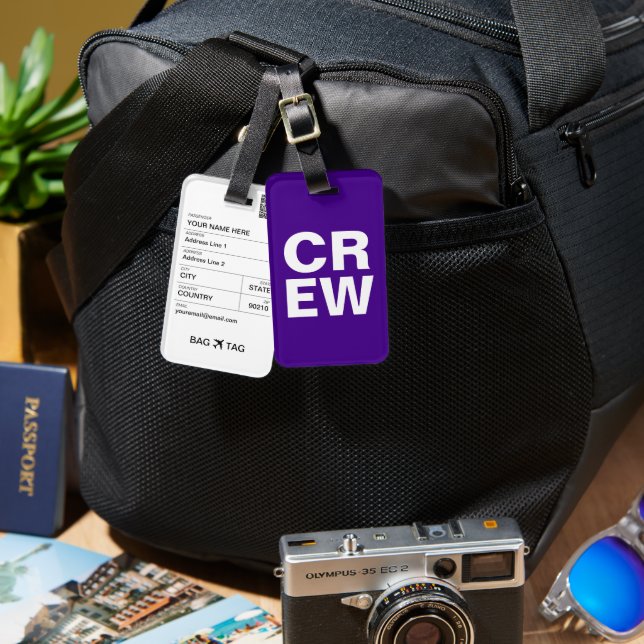 BAG-MÄRKRE - BESÄTTNING BAGAGEBRICKA (Fram & Baksida)