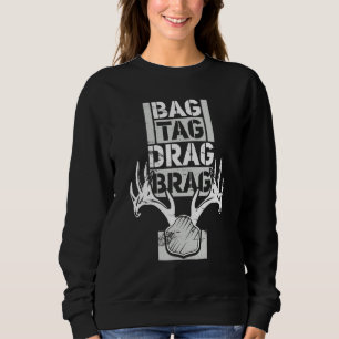 Bag Märkre Drag Brag Hjort Hunting T Shirt