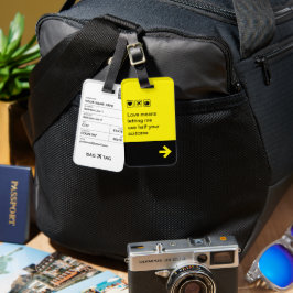 BAG-MÄRKRE - elak i Kärlek... Bagagebricka