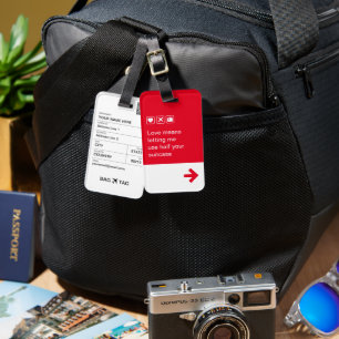 BAG-MÄRKRE - elak i Kärlek... Bagagebricka