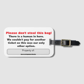 Bag-Märkrn "Steal this" Bagagebricka