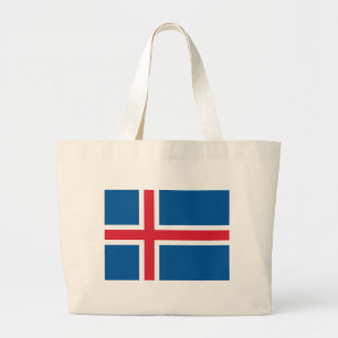 Bag med Flagga av Island Jumbo Tygkasse