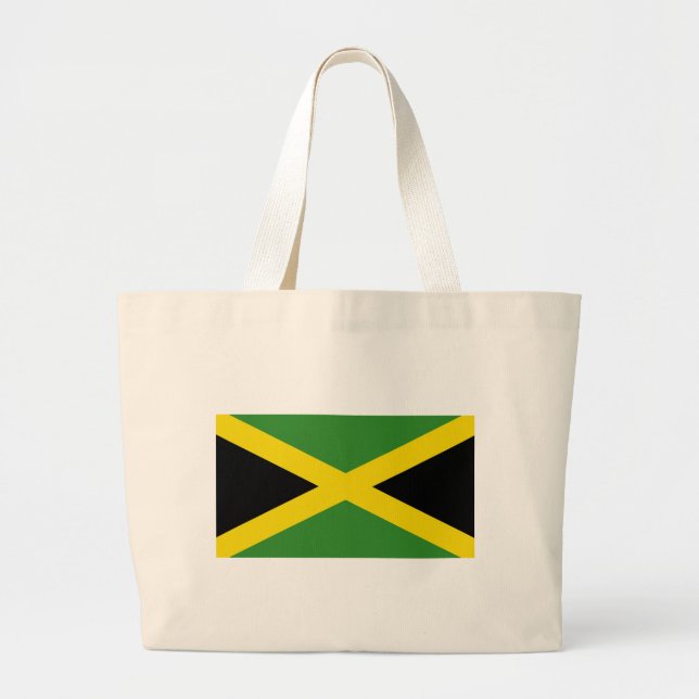 Bag med Flagga av Jamaica Jumbo Tygkasse (Framsidan)