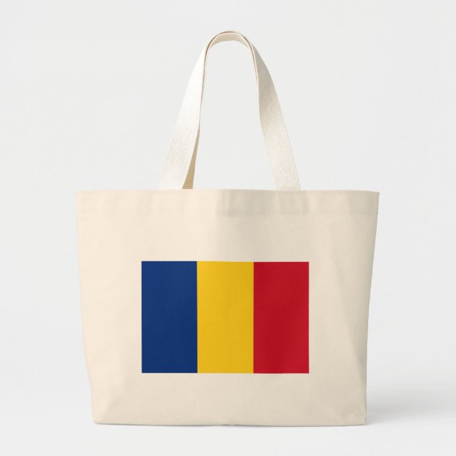 Bag med Flagga av Rumänien Jumbo Tygkasse (Framsidan)
