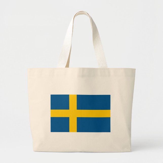 Bag med Flagga av Sverige Jumbo Tygkasse (Framsidan)