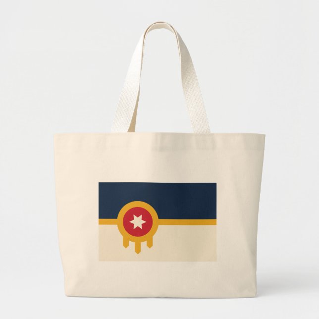 Bag med Flagga av Tulsa, Oklahoma Jumbo Tygkasse (Framsidan)