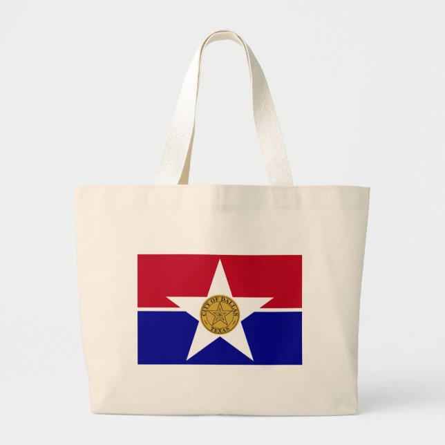 Bag med Flagga Dallas, USA Jumbo Tygkasse (Framsidan)