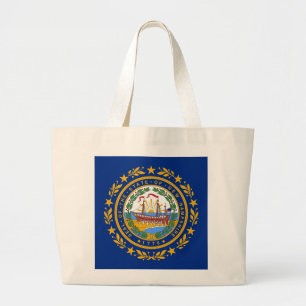 Bag med Flagga i New Hampshire State - USA Jumbo Tygkasse