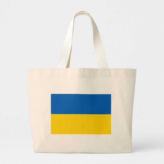 Bag med Flagga i Ukraina Jumbo Tygkasse (Framsidan)