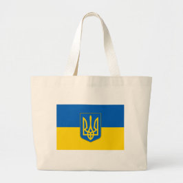 Bag med Flagga i Ukraina Jumbo Tygkasse