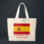 Bag med Flagga Spanien Jumbo Tygkasse<br><div class="desc">Bag med Flagga av Spanien. Den här produkten har sitt anpassade.</div>