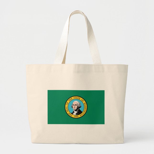 Bag med Flagga Washington State - USA Jumbo Tygkasse (Framsidan)
