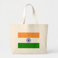 Bag med Indiens Flagga