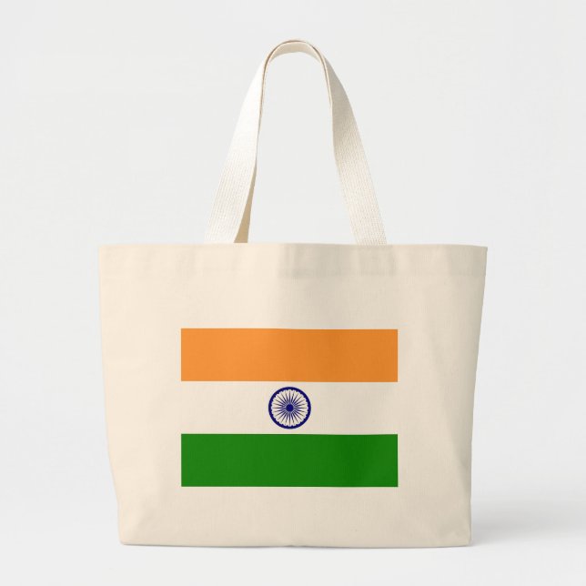 Bag med Indiens Flagga Jumbo Tygkasse (Framsidan)