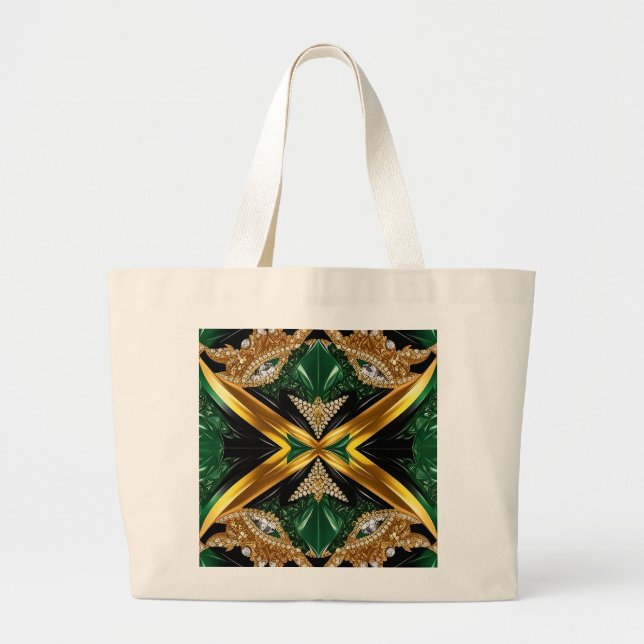 Bag med Jamaican Färg Design Jumbo Tygkasse (Framsidan)