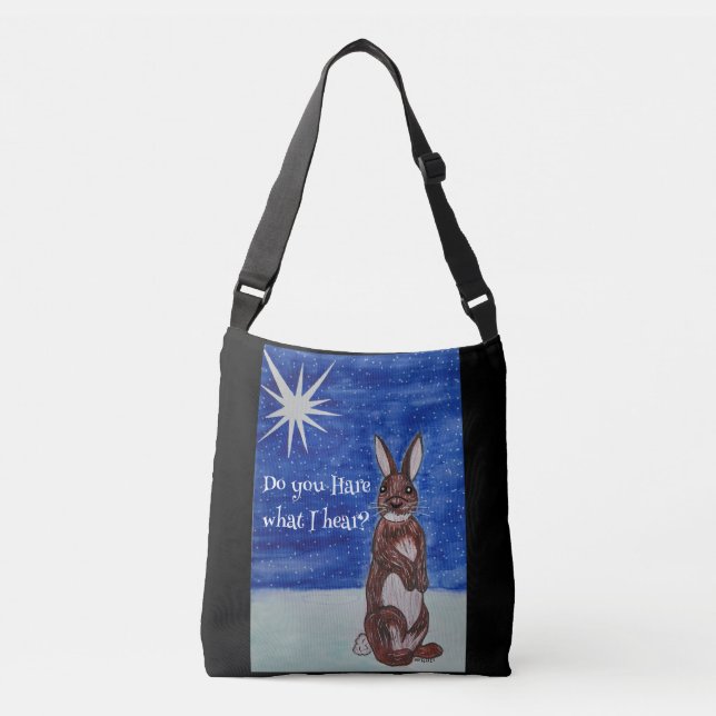 Bag med julklapp och stjärna axelväska (Framsida)
