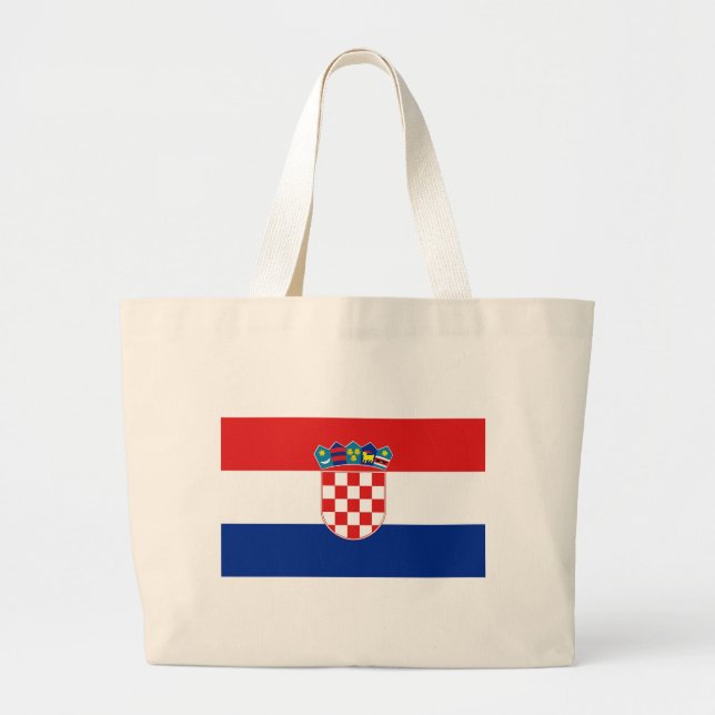 Bag med Kroatiens Flagga Jumbo Tygkasse (Framsidan)