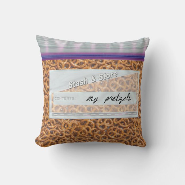 Bag med Pretzels Snacks Decorative Dekorativ kudde (Framsida)