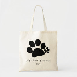Bag - Polydactyl Paw-utskrift (första utskriften) Tygkasse