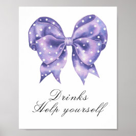 båg prickig baby shower - drycker poster