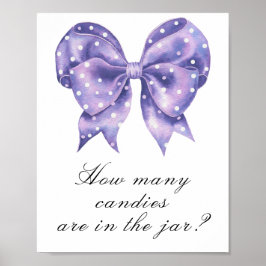 båg prickig baby shower - gissa hur många godisar poster