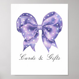 båg prickig baby shower - kort gåvor poster