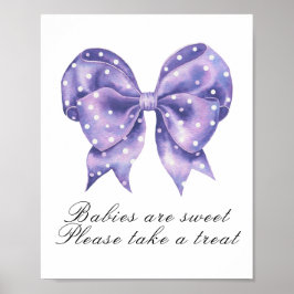 båg prickig baby shower - söt bebis poster