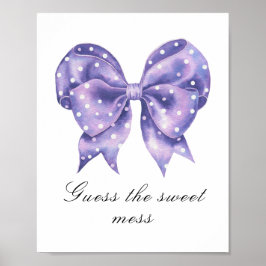 båg prickig baby shower - sött röra poster