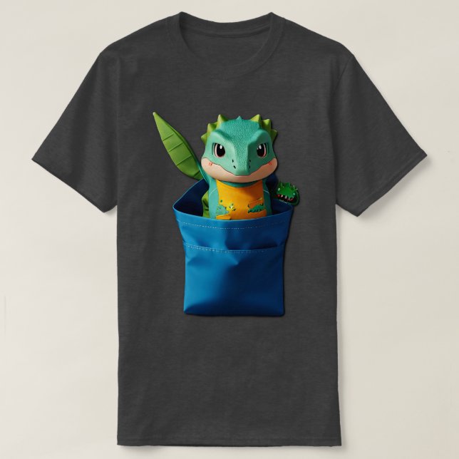 Bag Salamander Gecco Dragon Dino Shirt Pocke T (Design framsida)