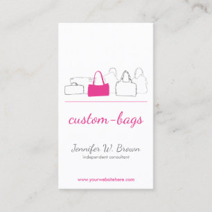 Bag Store-Rosa Tillbehör Girly Boutique Visitkort