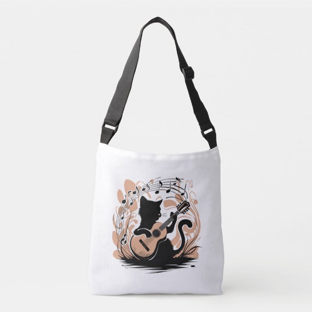 Bag - svart katt axelväska (Framsida)